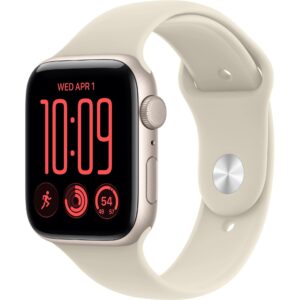 Apple Watch SE 3 44 mm GPS 2026 Starlight Alu, Sand SP Band M/L