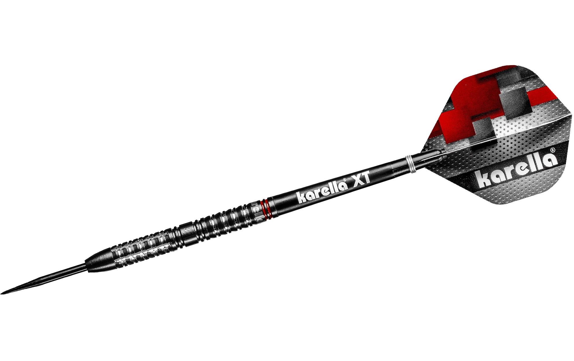 Karella Dartpfeile Steeldart SuperDrive 24g, 3 Stück – Schwarz