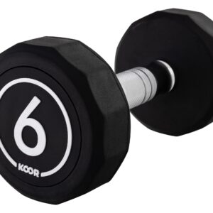 KOOR Kurzhantel 6 kg, Schwarz