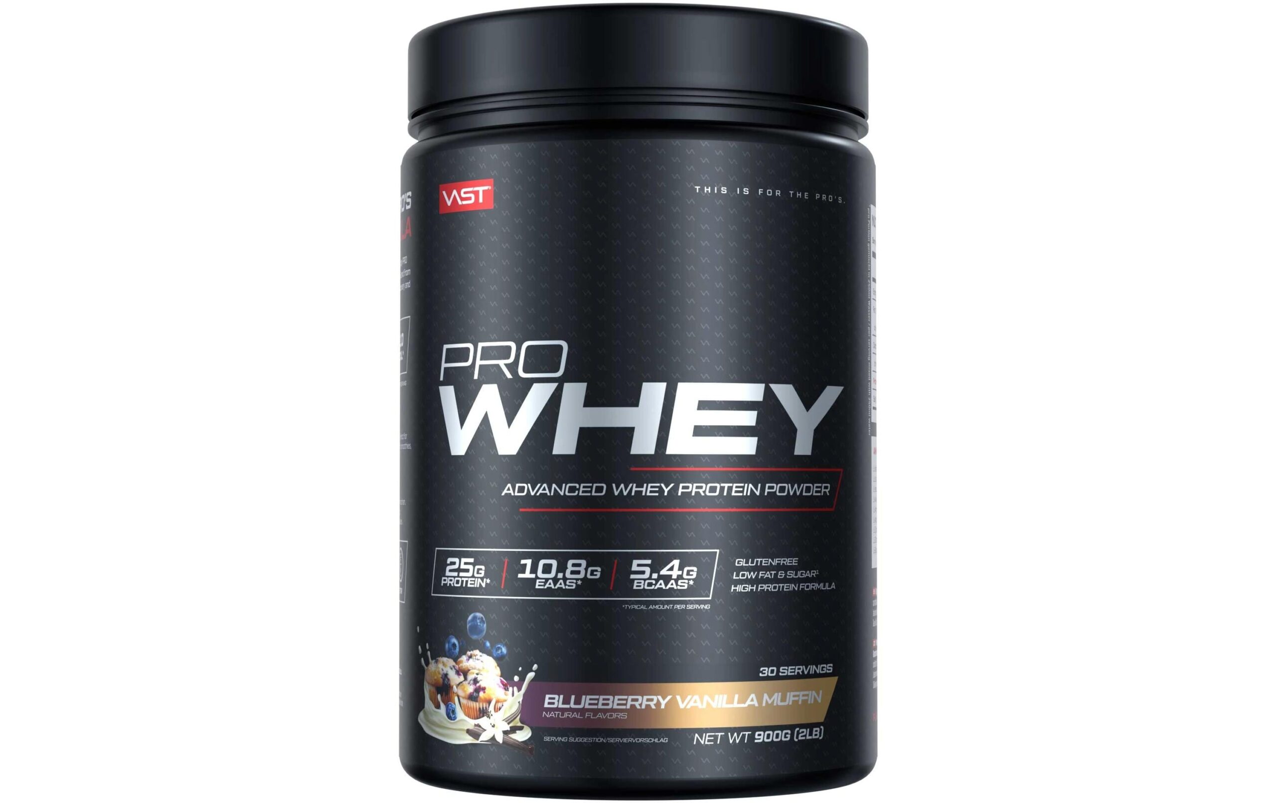 VAST Pulver Pro Whey Dose: 900g, Blueberry Vanilla Muffin