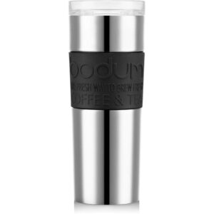 Bodum Travel Mug Doppelwandig Silber, 0.45 l