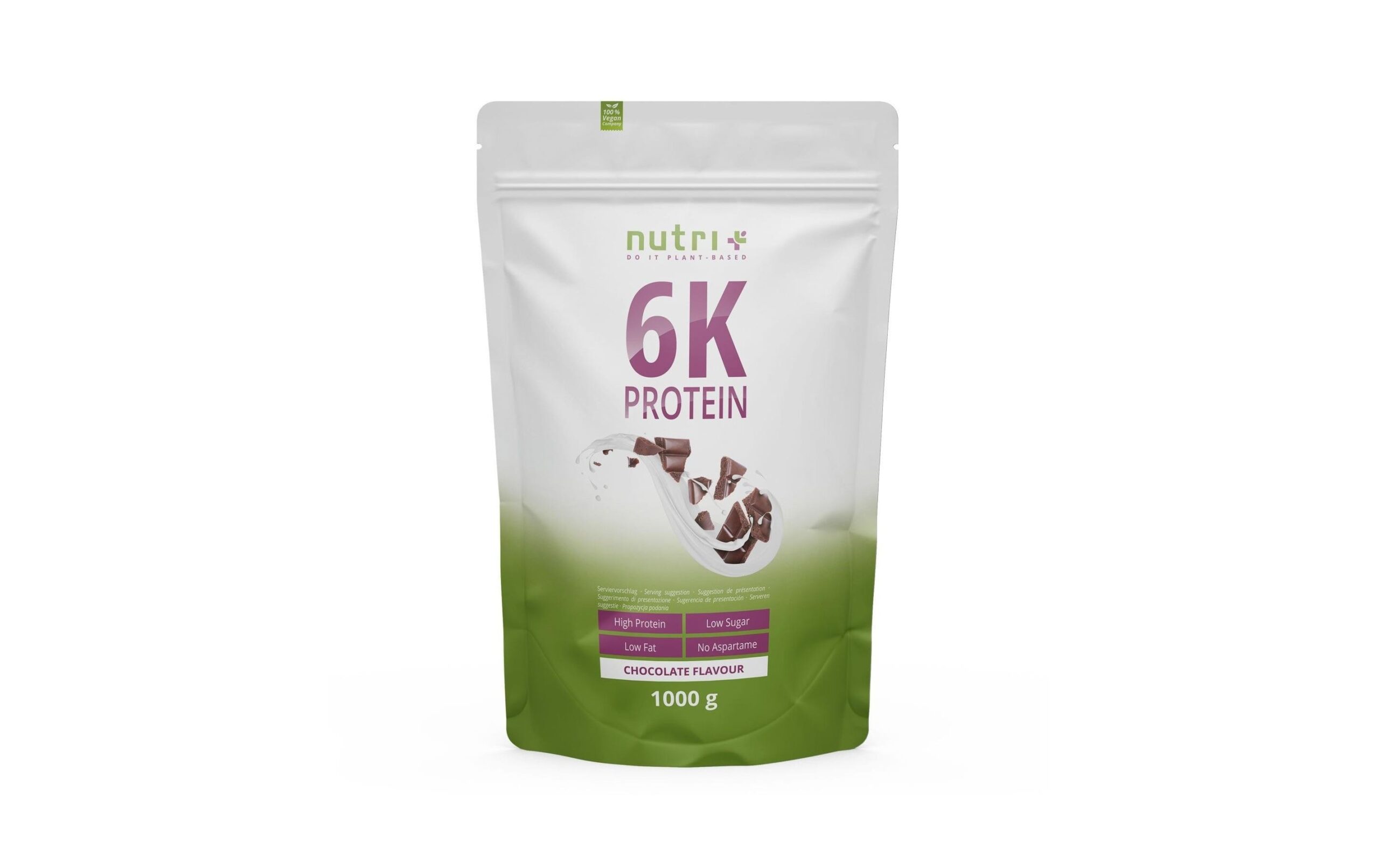Nutri+ Pulver Vegan 6K Protein Schokolade 1000 g