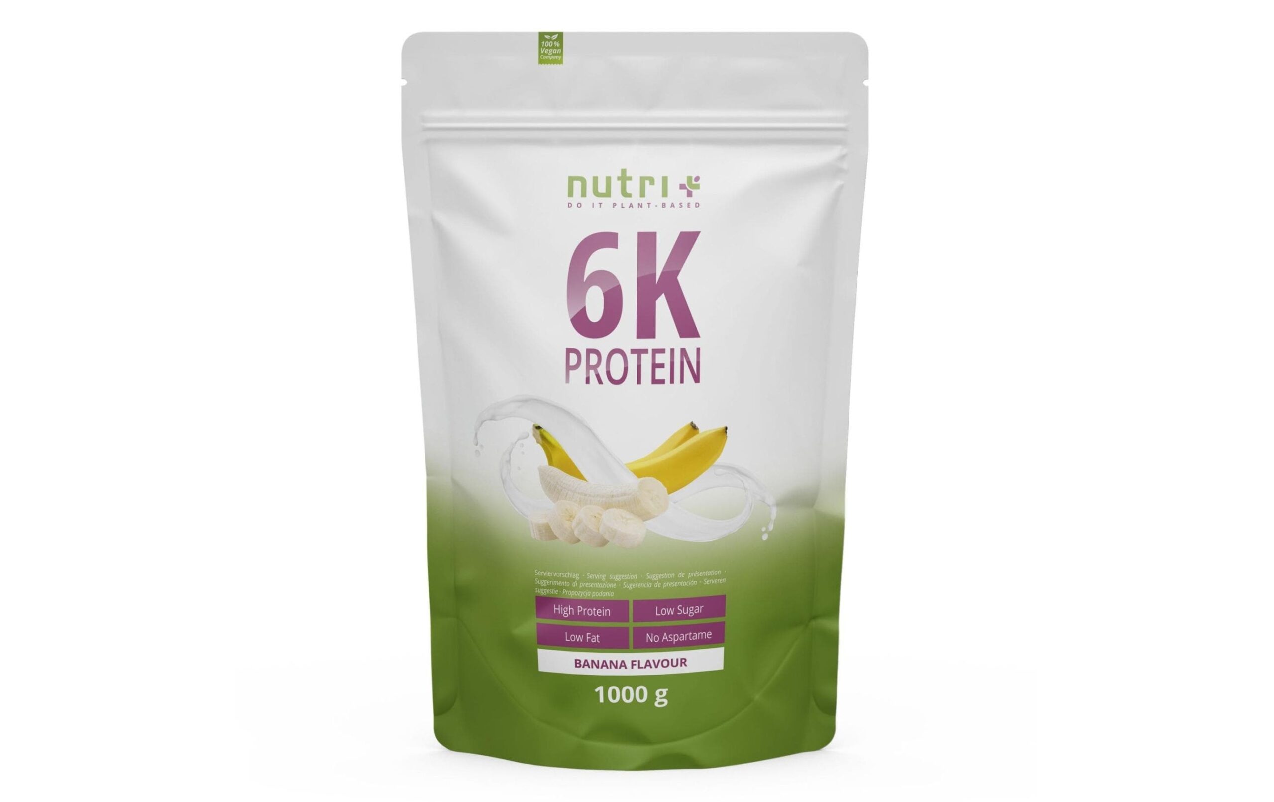 Nutri+ Pulver Vegan 6K Protein Banane 1000 g