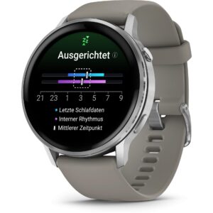 GARMIN GPS-Sportuhr Venu 4 – 45 mm Silbergrau