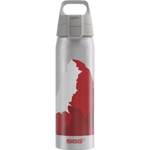 SIGG Trinkflasche WMB ONE Swiss Mountain 0.75 L 750 ml, Grau/Rot