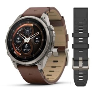 GARMIN Fenix 9 Pro inReach 47 mm Titan Saphirglas Lederarmband