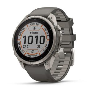 GARMIN Fenix 9 Pro Solar 47 mm Titan Kieselgrau Silbergrau