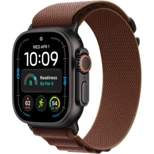 Apple Watch Ultra 4 Black Titanium Burgundy Alpine Loop M