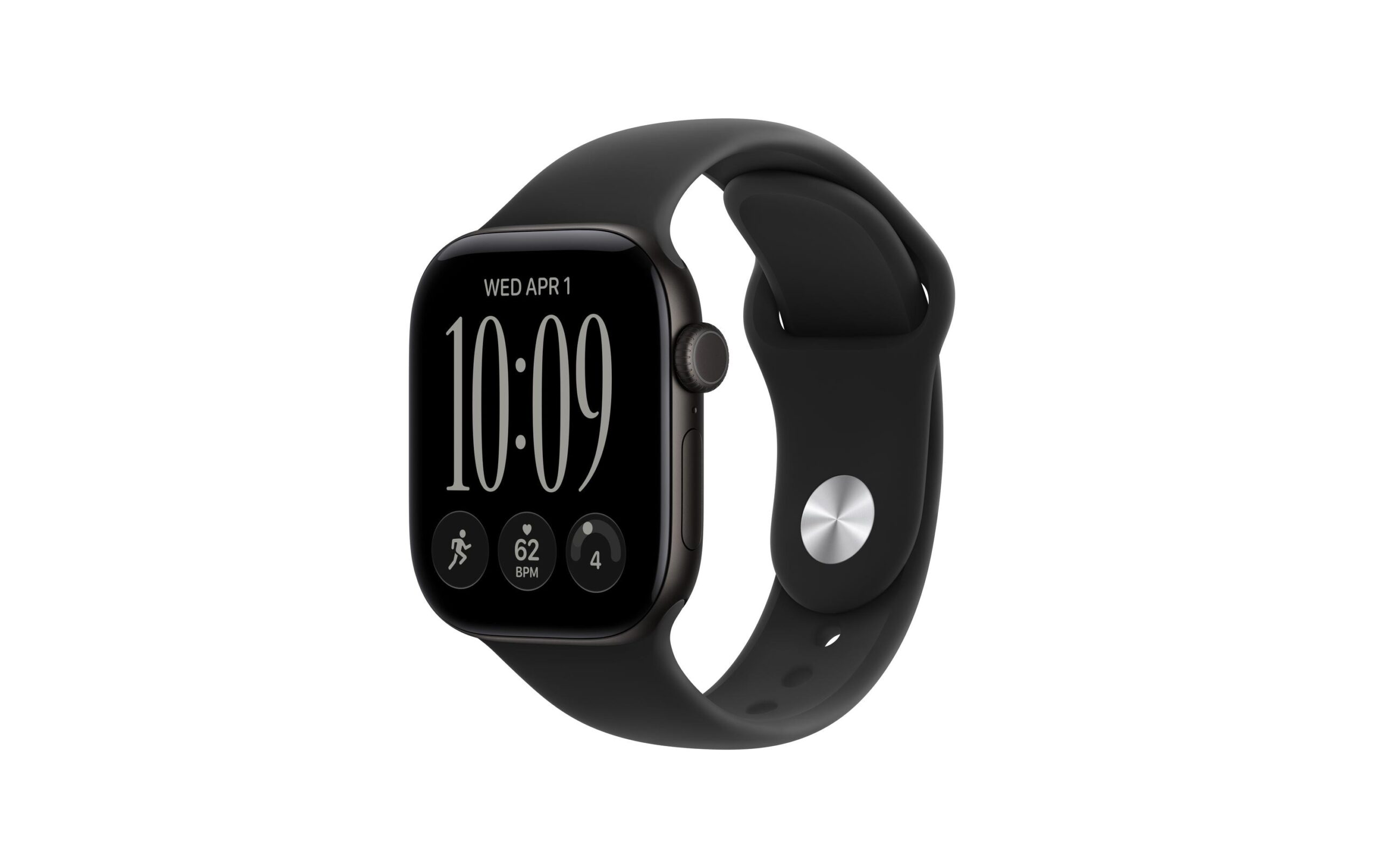 Apple Watch S12 42 mm GPS Black Aluminium, Black Sportband S/M