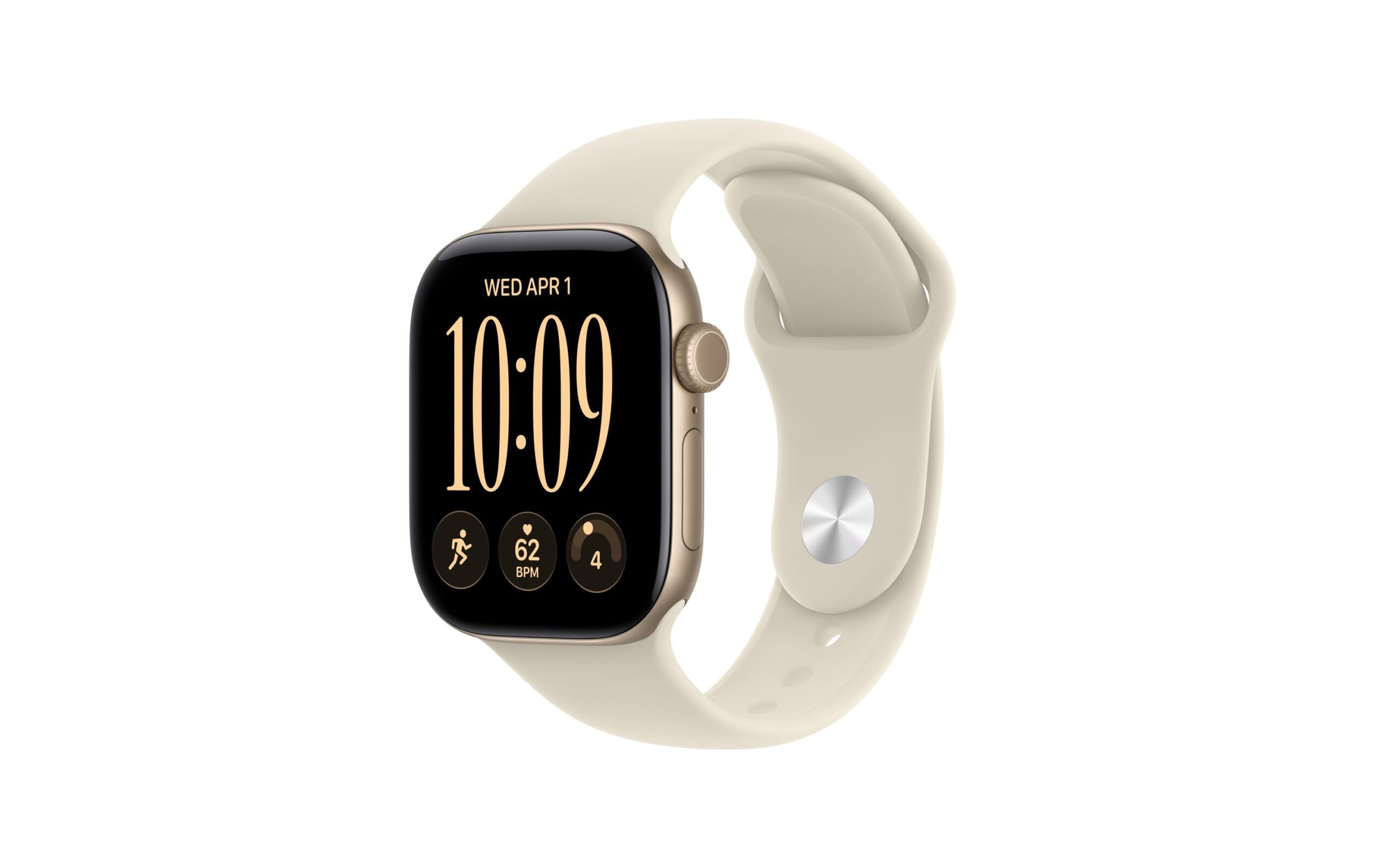 Apple Watch S12 42 mm GPS Gold Aluminium, Sand Sportband M/L