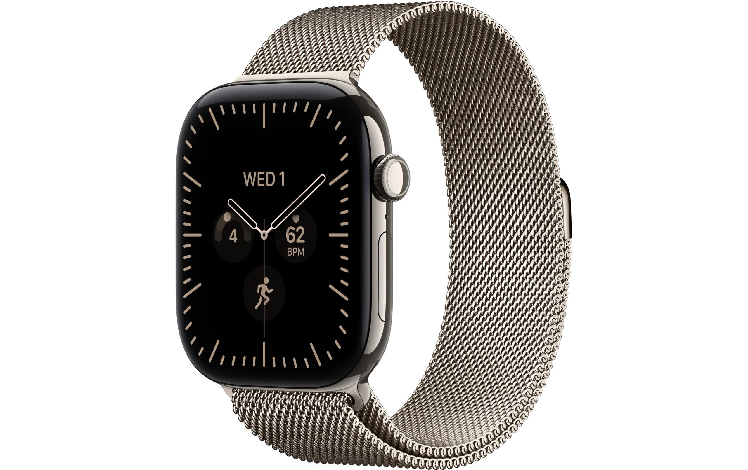 Apple Watch S12 46 mm CEL Natural Titanium, Milanese Loop M/L
