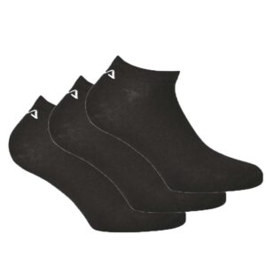 FILA Plain Nos Quartersocken 3er-Pack Schwarz